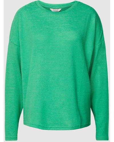 B.Young Longsleeve mit Allover-Muster Modell 'Sky' - Grün