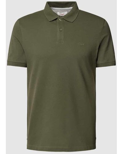 S.oliver Poloshirt mit Label-Detail - Grün