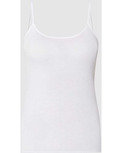 Hanro Onderhemd Van Gemerceriseerd Katoen, Model 'cotton Seamless' - Wit