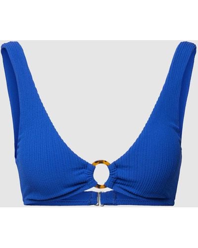 Polo Ralph Lauren Bikinitop Met Structuurmotief - Blauw