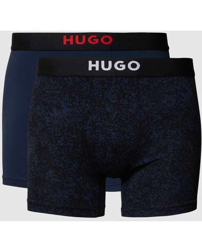 HUGO Trunks mit Logo-Bund - Blau