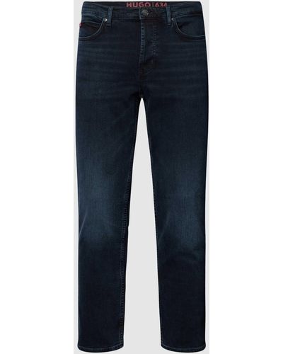 HUGO Slim Fit Jeans mit Label-Details Modell '' - Blau