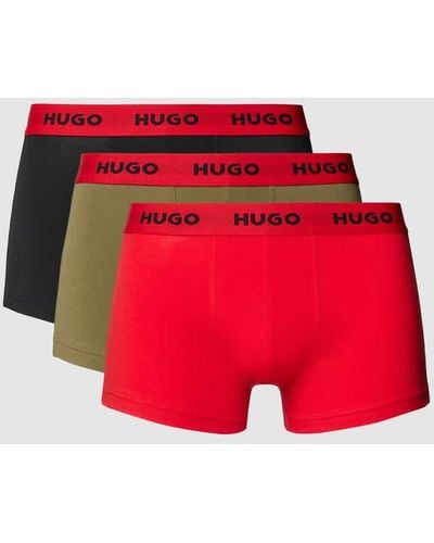 HUGO Trunks mit elastischem Label-Bund - Rot
