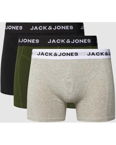 Jack & Jones Trunks mit elastischem Logo-Bund im 3er-Pack Modell 'JORDAN' - Mehrfarbig