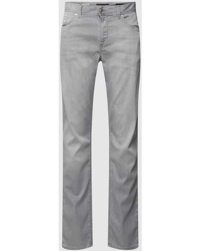 ALBERTO Regular Fit Jeans im 5-Pocket-Design Modell 'PIPE' - Grau