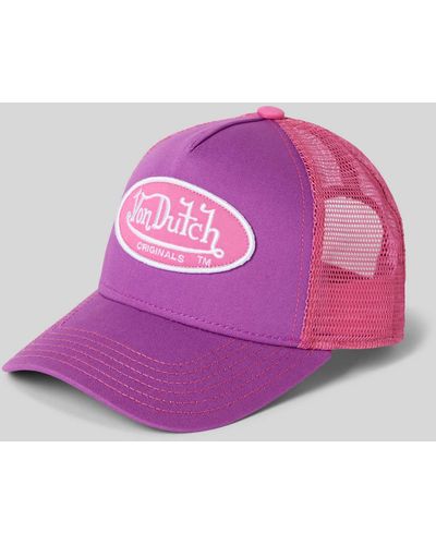 Von Dutch Trucker Cap mit Label-Patch Modell 'BOSTON' - Pink