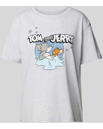 Jake*s T-shirt Met Tom&jerry®-print - Grijs