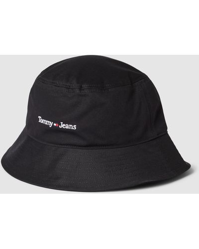 Tommy Hilfiger Bucket Hat mit Label-Stitching Modell 'SPORT' - Schwarz