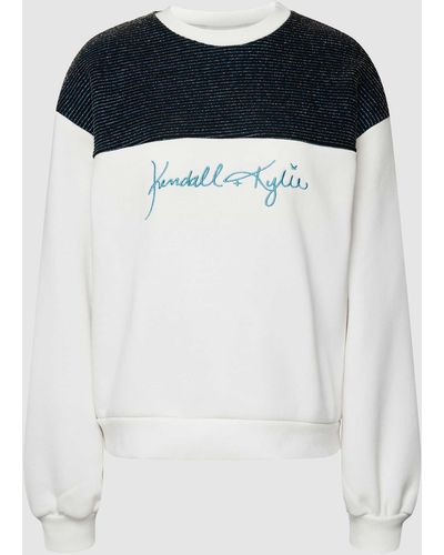 Kendall + Kylie Sweatshirt Met Labelstitching - Meerkleurig
