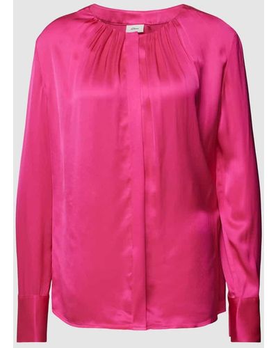 S.oliver Bluse mit Rüschen - Pink
