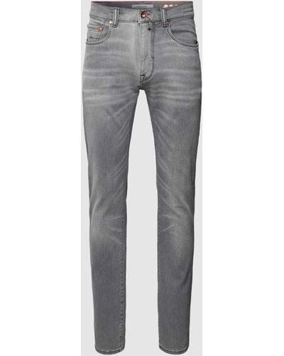 Pierre Cardin Tapered Fit Jeans im 5-Pocket-Design Modell 'Lyon' - Grau