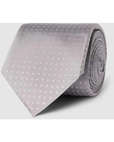 BOSS Krawatte aus Seiden-Mix mit Allover-Muster - Grau