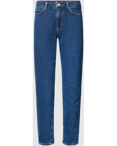Joop! Slim Fit Jeans Met Labelapplicatie - Blauw