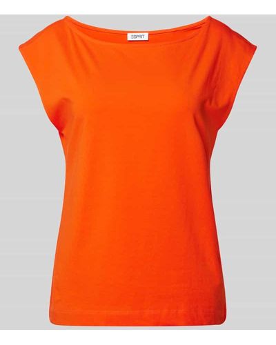 Esprit T-Shirt mit Kappärmeln - Orange