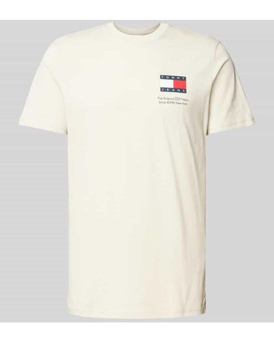 Tommy Hilfiger T-Shirt mit Label-Print - Natur