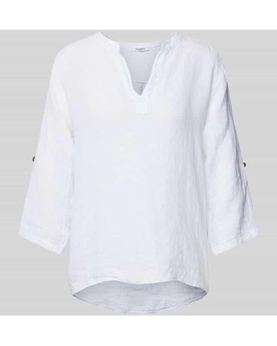 ZABAIONE Bluse aus Leinen mit 3/4-Arm Modell 'Lucia' - Weiß