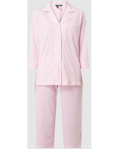 Lauren by Ralph Lauren Pyjama mit Streifenmuster - Pink