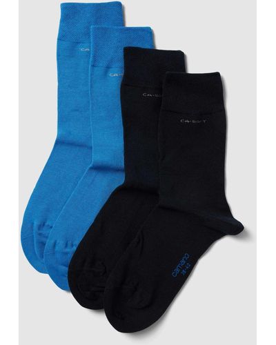 Camano Sokken Met Labelprint - Blauw