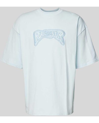 PEGADOR T-shirt Met Labelstitching - Blauw