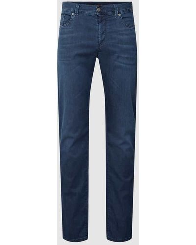 ALBERTO Regular Fit Jeans im 5-Pocket-Design Modell 'PIPE' - Blau