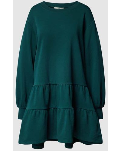 Edc By Esprit Kleid mit Volants - Grün