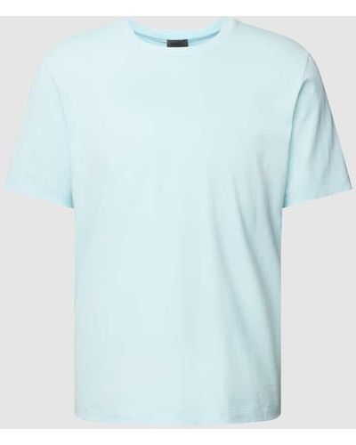Hanro T-Shirt mit Rundhalsausschnitt Modell 'Living Shirt' - Blau