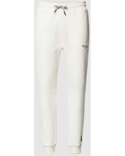 carlo colucci Sweatpants mit Label-Details - Weiß