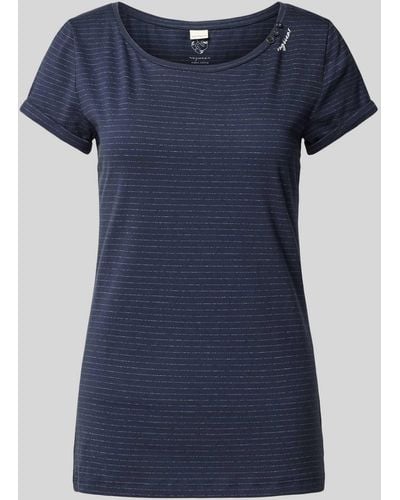Ragwear T-shirt Met Streepmotief - Blauw