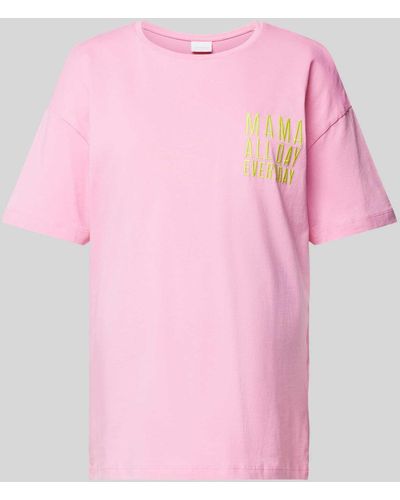Mama.licious Zwangerschaps-t-shirt Met Statementprint - Roze