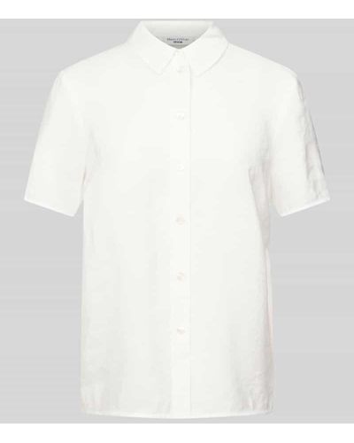 Marc O' Polo Bluse mit durchgehender Knopfleiste - Weiß