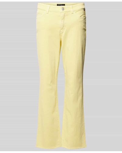 Marc Cain Bootcut Jeans mit ausgefransten Abschlüssen Modell 'FORLI' - Gelb