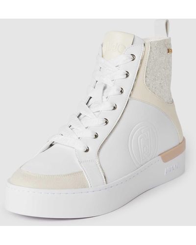 Liu Jo High Top Sneakers Met Pailletten, Model 'silvia' - Wit