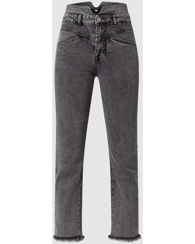 Catwalk Junkie High Waist Straight Fit Jeans mit Stretch-Anteil Modell 'Nyla' - Blau