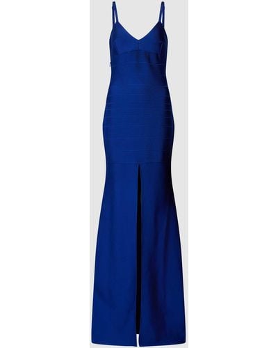 Vera Wang Abendkleid mit verstellbaren Trägern Modell 'SARAH' - Blau