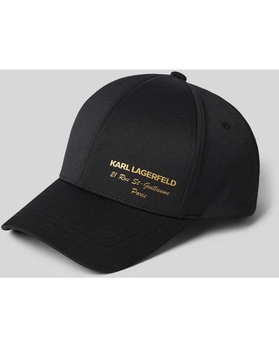 Karl Lagerfeld Basecap mit Label-Print - Schwarz