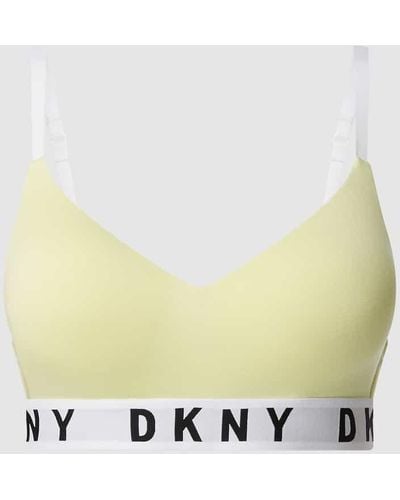DKNY Soft-BH mit elastischem Logo-Bund - Weiß
