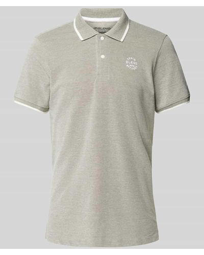 Blend Poloshirt mit Label-Stitching - Mehrfarbig