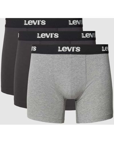 Levi's Boxershorts mit elastischem Logo-Bund im 2er-Pack - Grau
