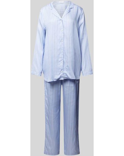 Seidensticker Pyjama's Met Krijtstreep - Blauw