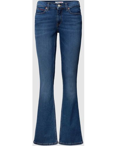 Tommy Hilfiger Bootcut Jeans Met Labelpatch - Blauw