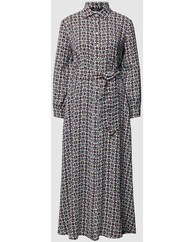 Weekend by Maxmara Kleid mit durchgehender Knopfleiste und regulärem Schnitt - Grau