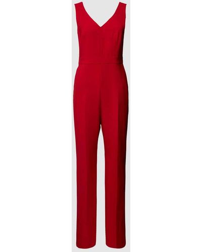 Pennyblack Jumpsuit mit V-Ausschnitt Modell 'COLIMBO' - Rot