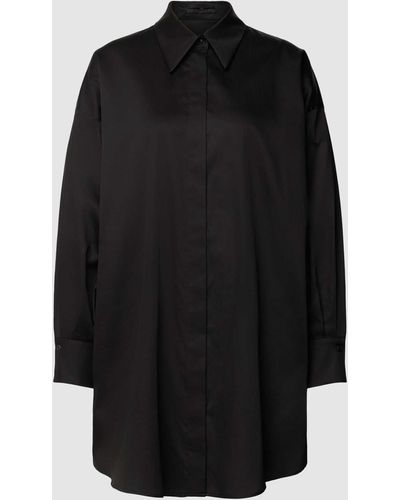 DRYKORN Oversized Overhemdblouse Met Blinde Knoopsluiting - Zwart