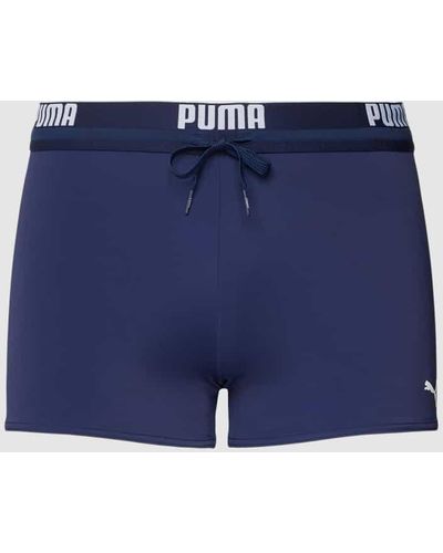 PUMA Trunks mit Logo-Bund - Blau