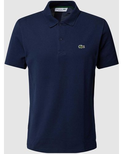 Lacoste Regular Fit Poloshirt aus Baumwolle mit Label-Detail - Blau