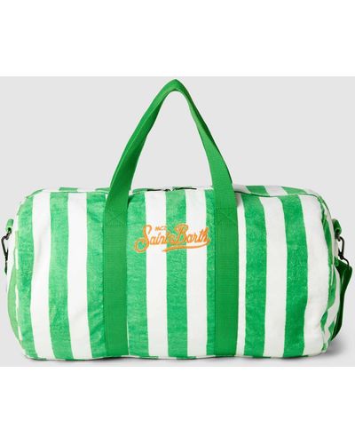Mc2 Saint Barth Duffle Bag Met Streepmotief - Groen