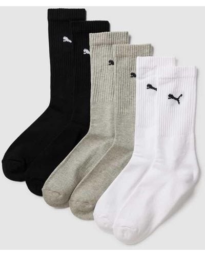 PUMA Socken mit Label-Print im 6er-Pack Modell 'UNISEX CREW SOCK' - Mehrfarbig