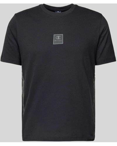 Champion T-shirt Met Labelprint - Zwart