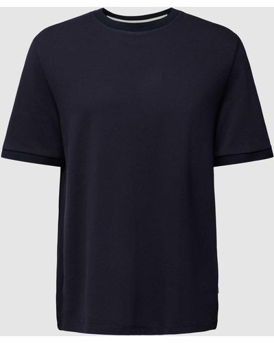 maerz muenchen T-shirt Met Geribde Ronde Hals - Blauw