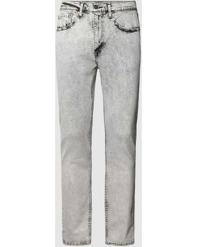 Levi's Slim Fit Jeans im Used Look - Grau